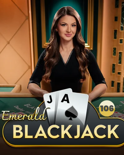 Blackjack 106  Emerald Game Card