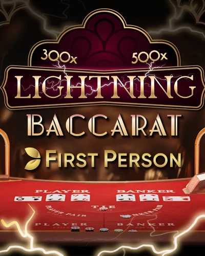 First Person Lightning Baccarat Game Card